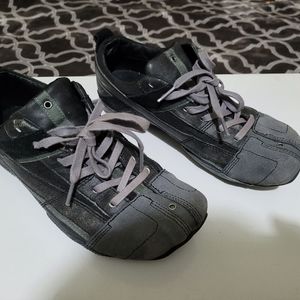 Vintage Diesel Square Toe Lace Up Grey Leather  Sneaker 8.5